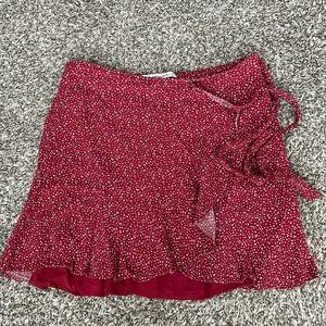 Abercrombie mini skirt. Size small & ties across the side